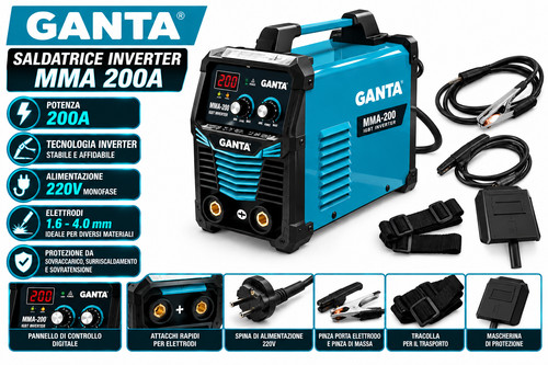 Saldatrice inverter ganta 200a - ganta,